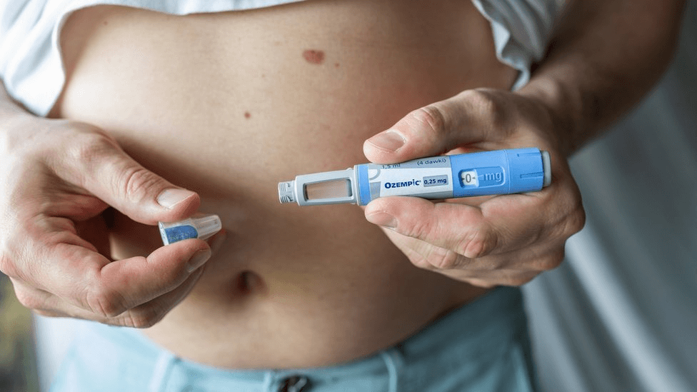 Ozempic injection close-up